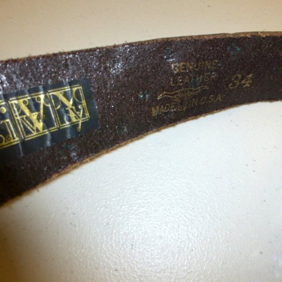 IVY BRAND LEATHER BELT Buckle Spain 34 ooak main image 8